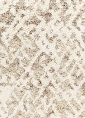 Hochflor-Teppich Modern 2321, Surya, rechteckig, Höhe: 52 mm, Flauschig, Langflor, Weich, Boho Wohnzimmerteppich, Blau