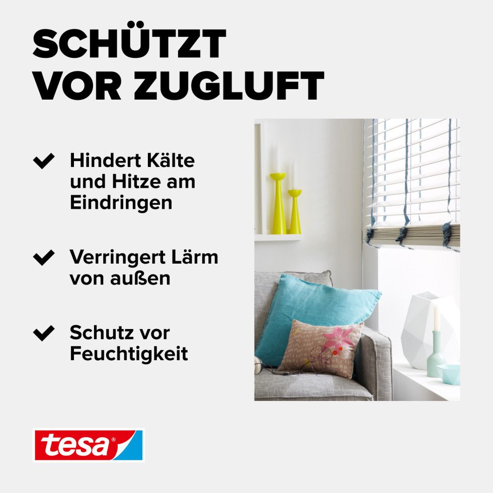 tesa Türbodendichtung tesa Insulation P-Profil Classic 6 m, weiß