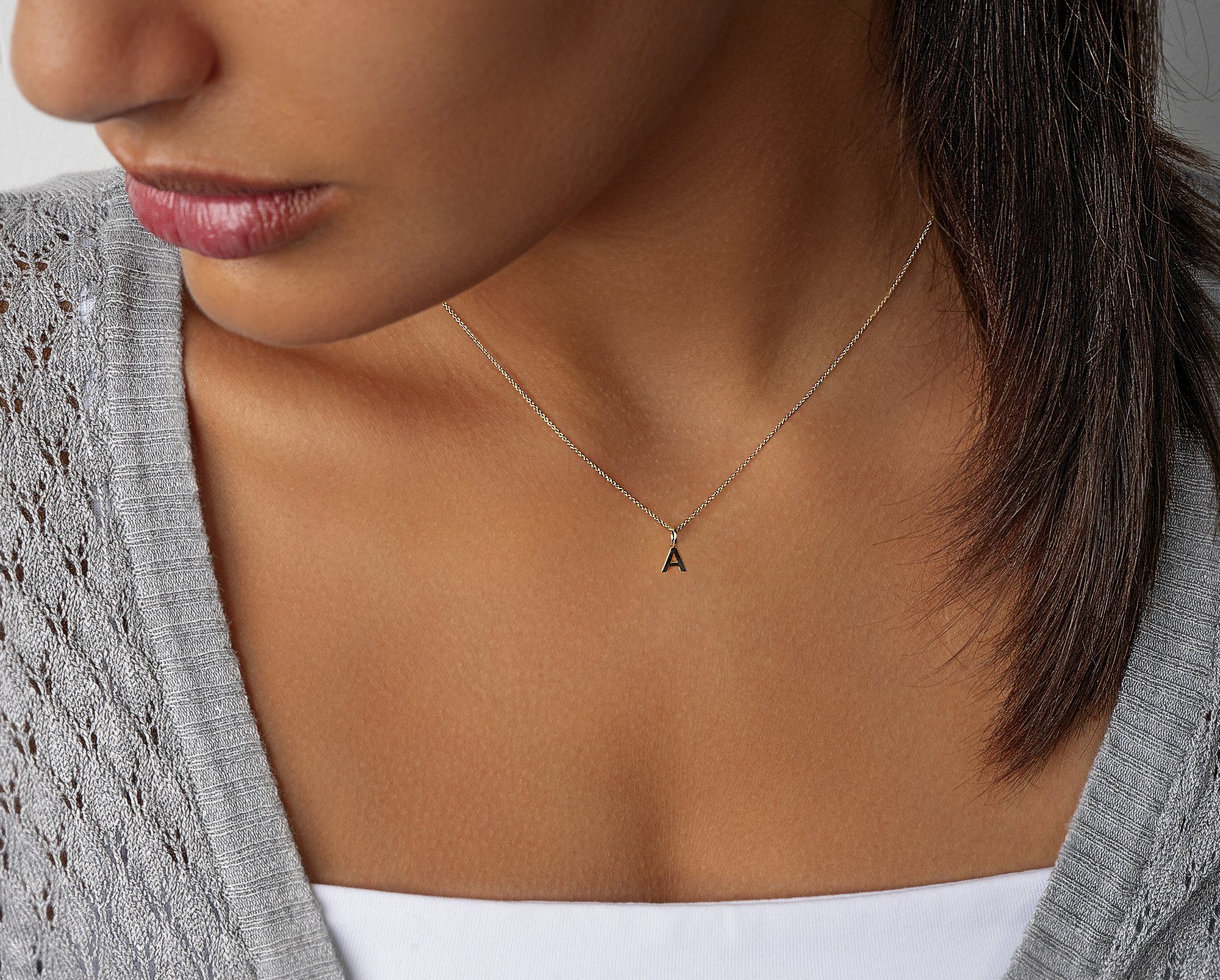 ONE ELEMENT Kettenanhänger Buchstabe A Buchstaben Anhänger aus 333 Gelbgold günstig online kaufen