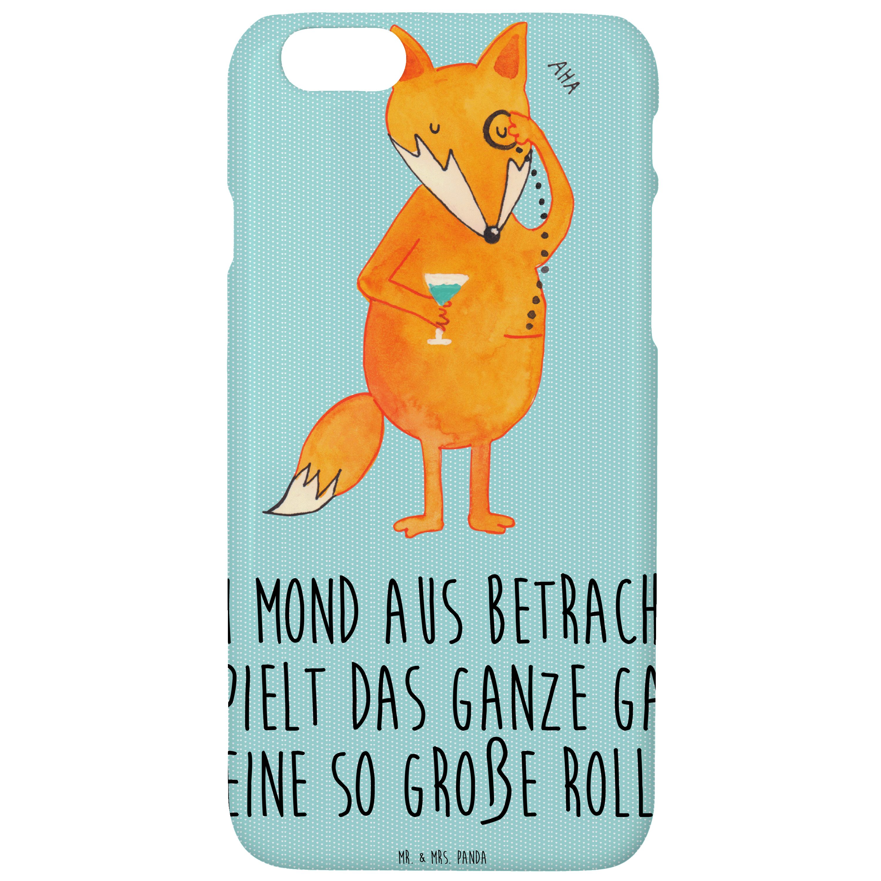 Mr. & Mrs. Panda Handyhülle Fuchs Lord Türkis Pastell Geschenk