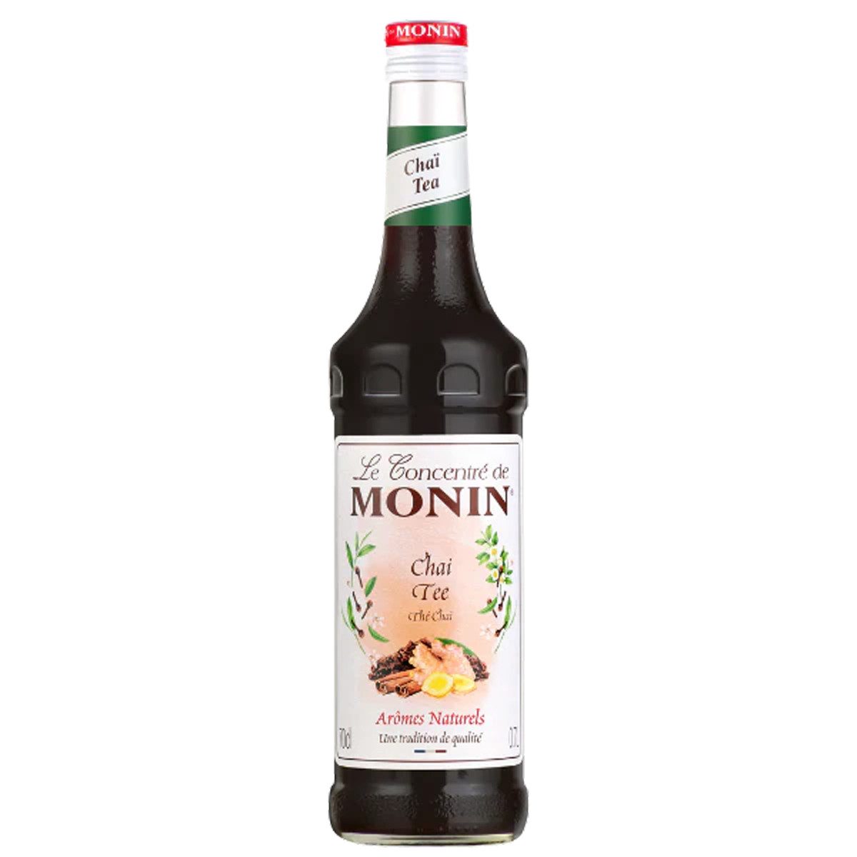 MONIN Getränke-Sirup, Monin Chai Tee Sirup Konzentrat ideal für Heiß und Kaltgetränke 700ml