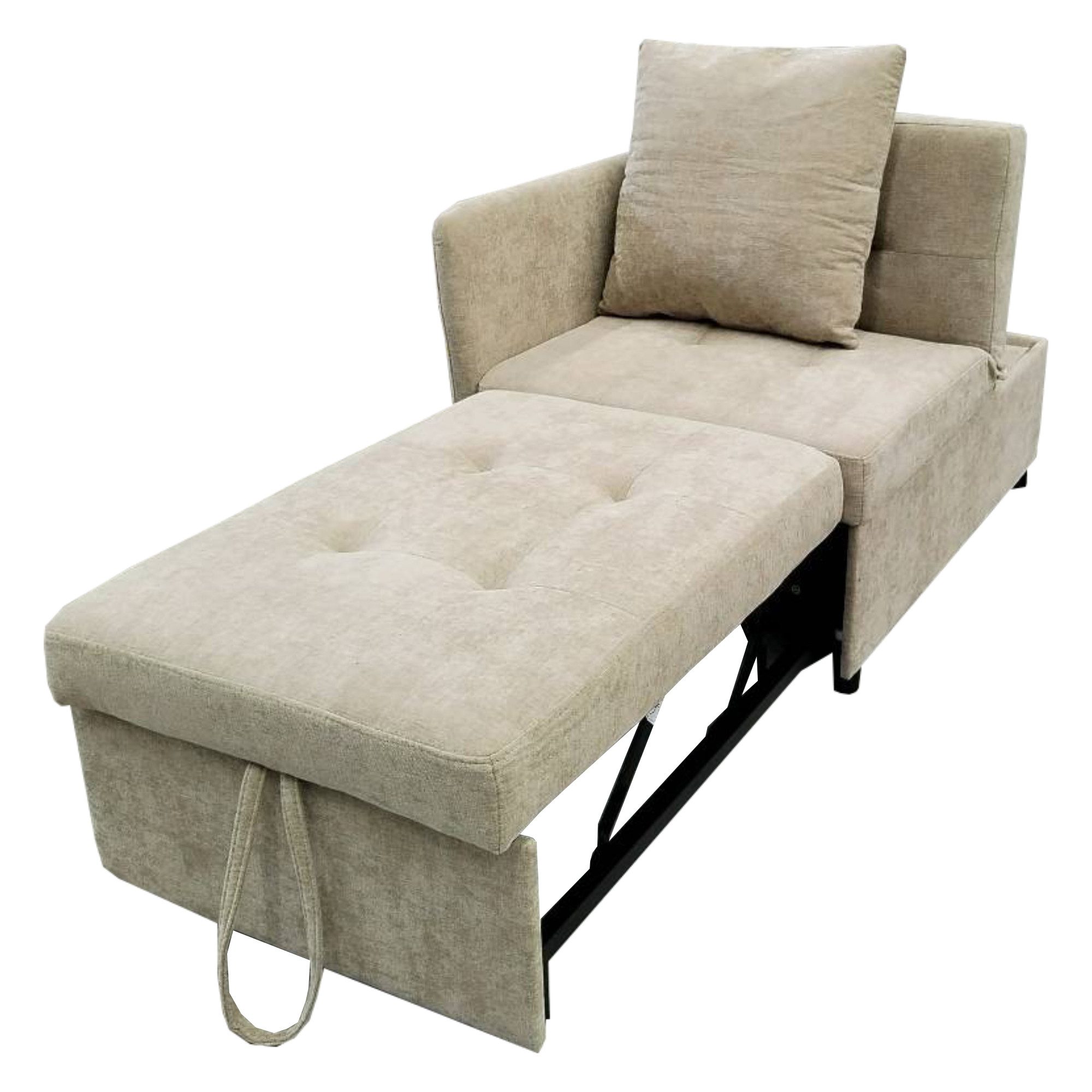 KLAM HOME Schlafsofa Polsterbett Schlafsofa 3 in 1 Multifunktions-Schlafsofa, Leinenstoffsofa mit verstellbarer Rückenlehne, für kleine Räume – Bild 2 von 5