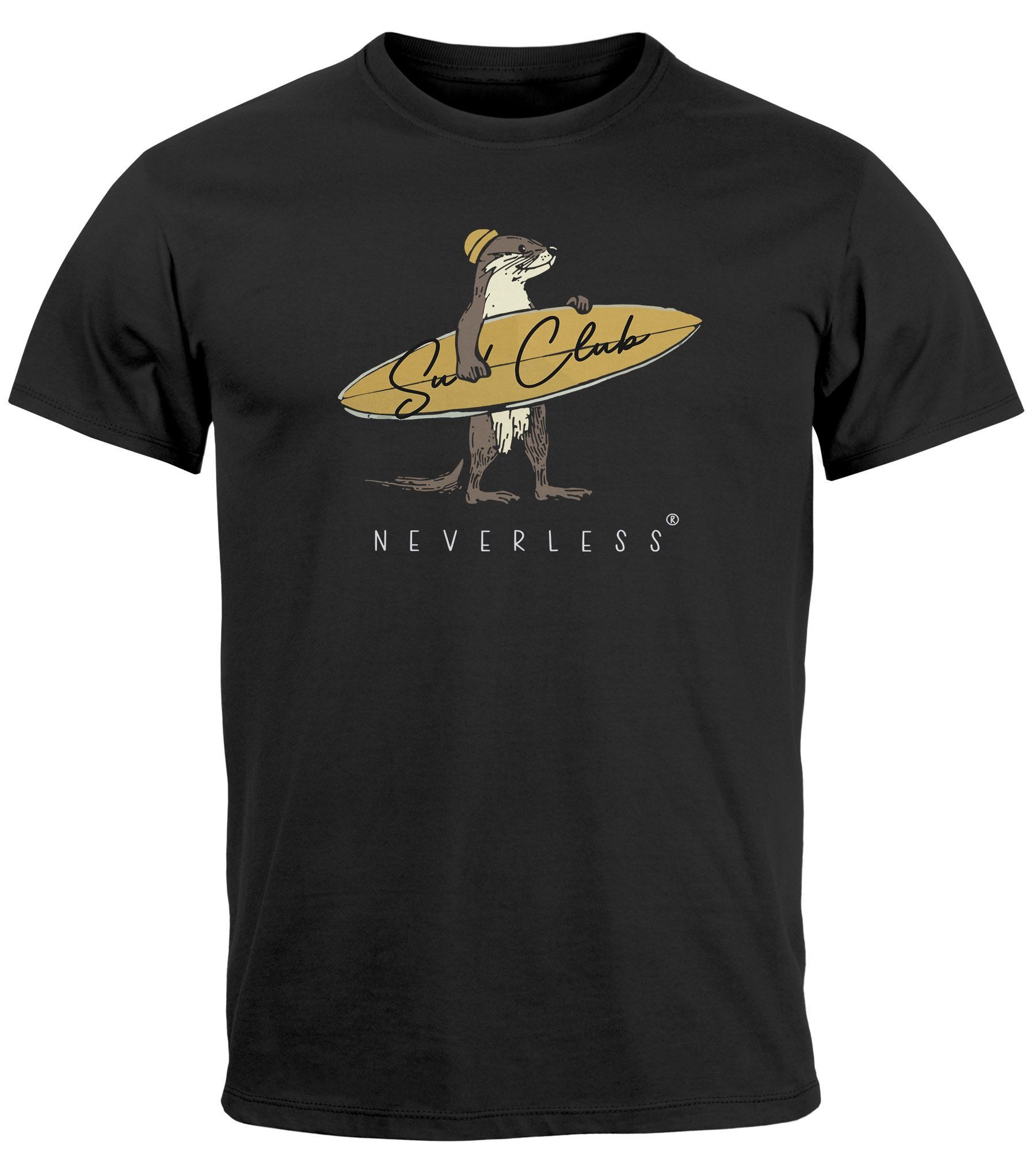Neverless Print-Shirt Herren T-Shirt California Surfing günstig online kaufen