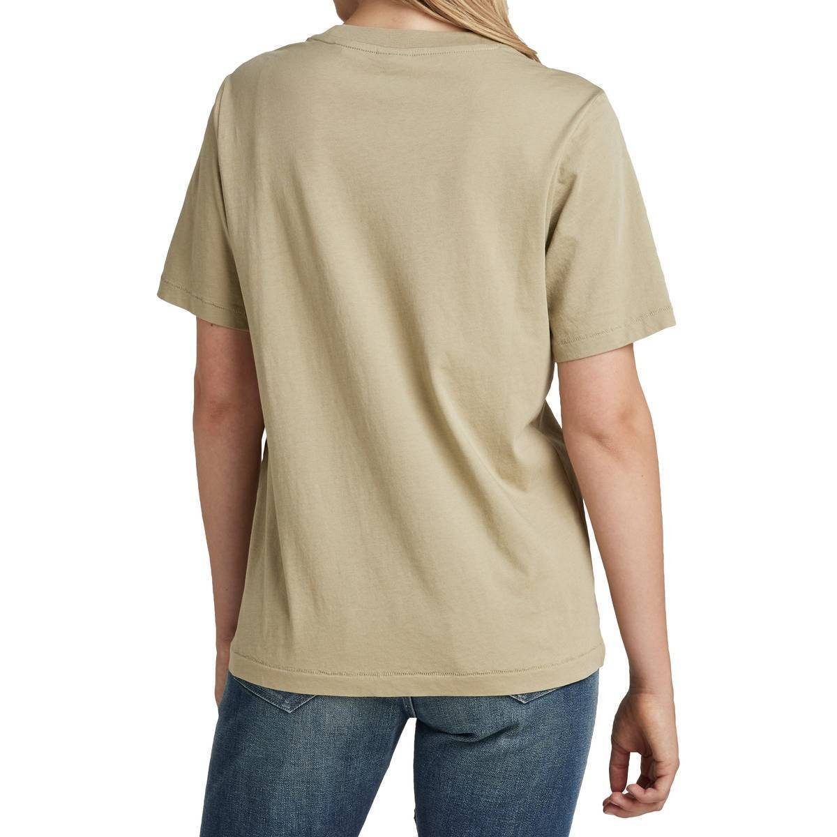 Originals T-Shirt Grün - Regular RAW Damen (lt G-Star Fit Moos) Label T-Shirt