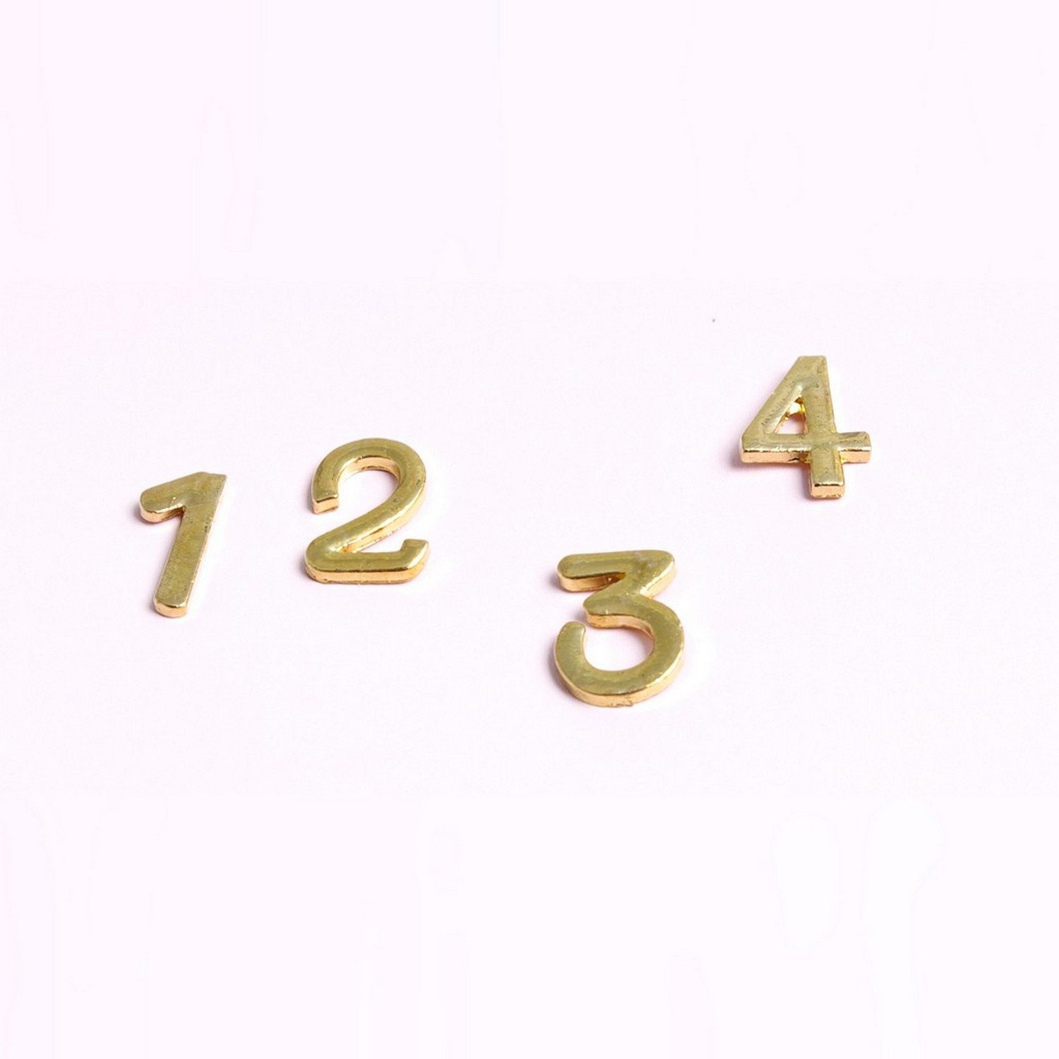 Deko AS Bastel-Armband Metallzahlen mit Nadel - gold - 22 mm - 1 VE = 16 Stück - 91016 20