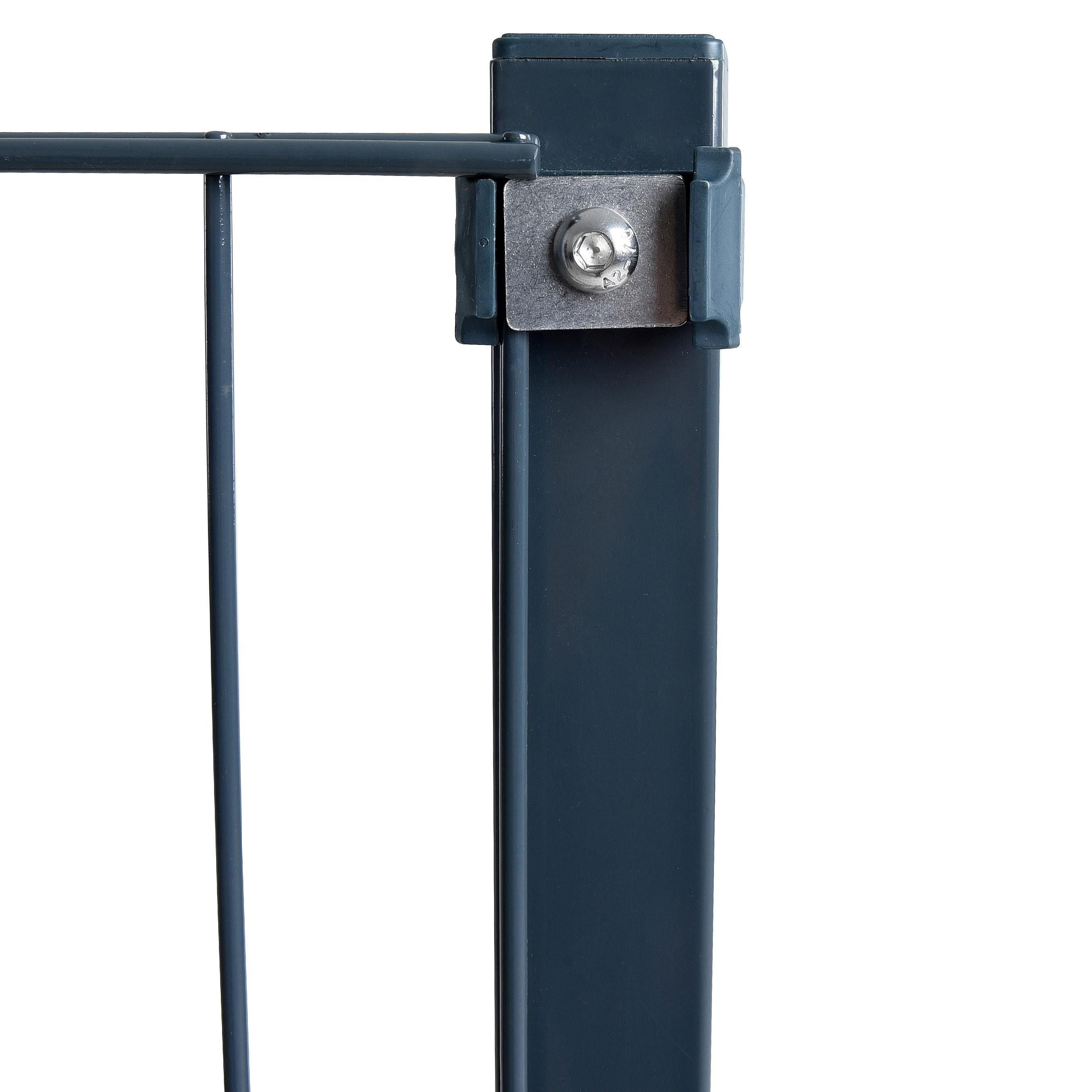 ESTEXO Gartenzaun Doppelstabmattenzaun Gitterzaun Drahtgitter 80 cm RAL 7016 Stabmatte