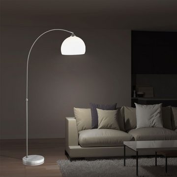 etc-shop LED Stehlampe, Leuchtmittel inklusive, Warmweiß, Steh Leuchte Wohn Ess Zimmer Marmor Stand Decken Fluter Lese Lampe im