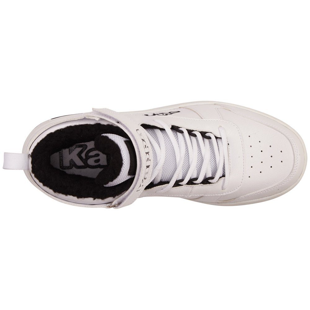 wärmender Fütterung - white-black Kappa Sneaker mit