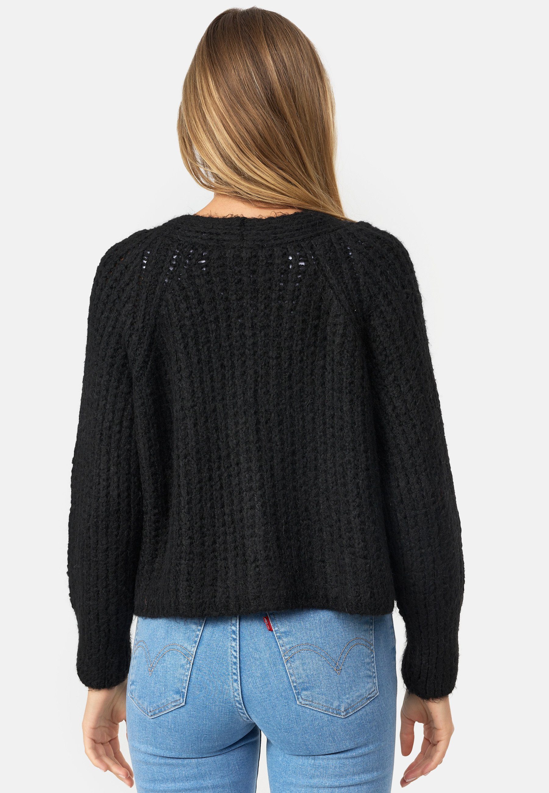 Decay Strickjacke mit femininem V-Ausschnitt