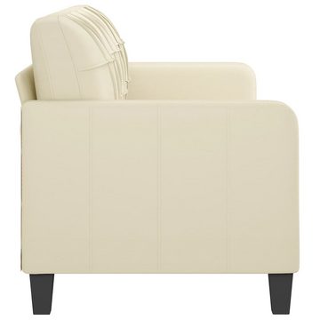 vidaXL Sofa 3-Sitzer Sofa Couch Möbel Creme 180 cm Kunstleder