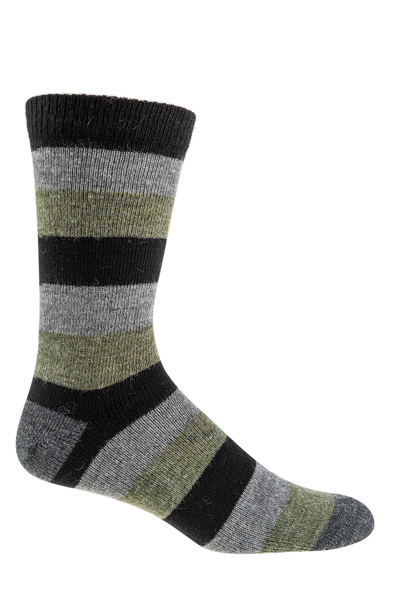 Socks 4 Basicsocken Naturfarben gestreifte Warme Alpaka mit Fun Paar) und Wollsocken Schafwolle Wowerat (3