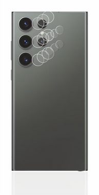 Savvies Schutzfolie für Samsung Galaxy S23 Ultra (NUR Kameraschutz), Displayschutzfolie, 6 Stück, Folie klar