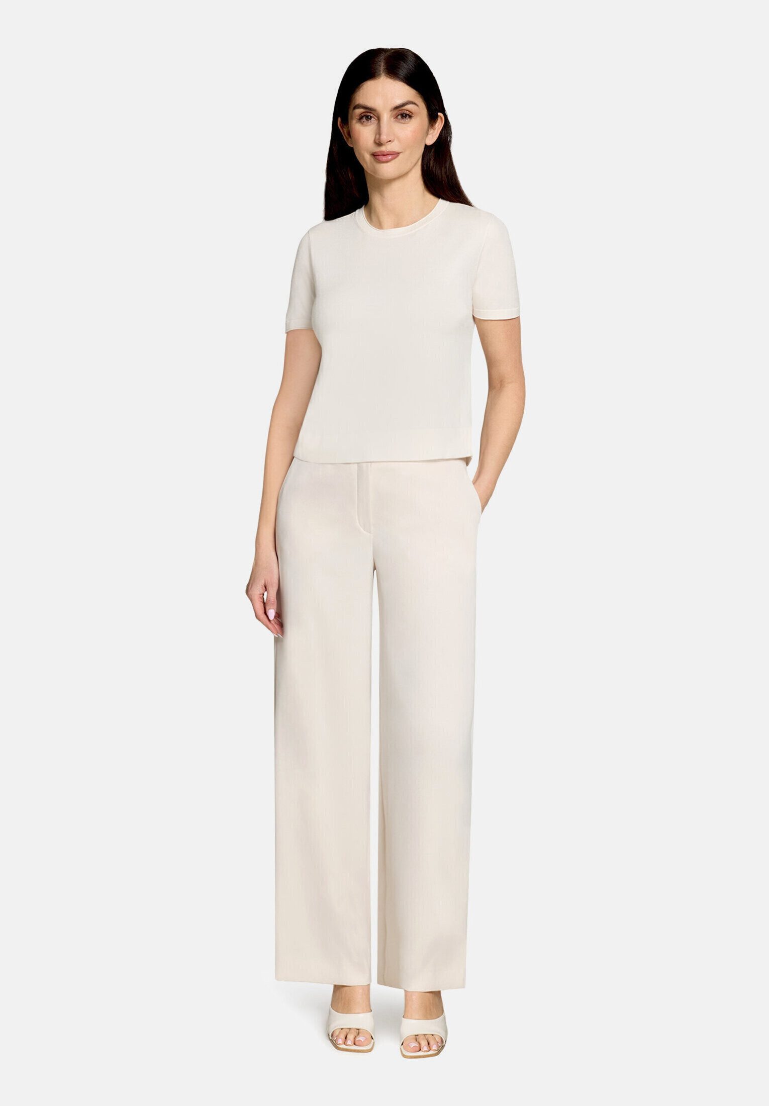Vera Mont Kurzarmshirt Damen mit Rundhalsausschnitt (1-tlg) Struktur