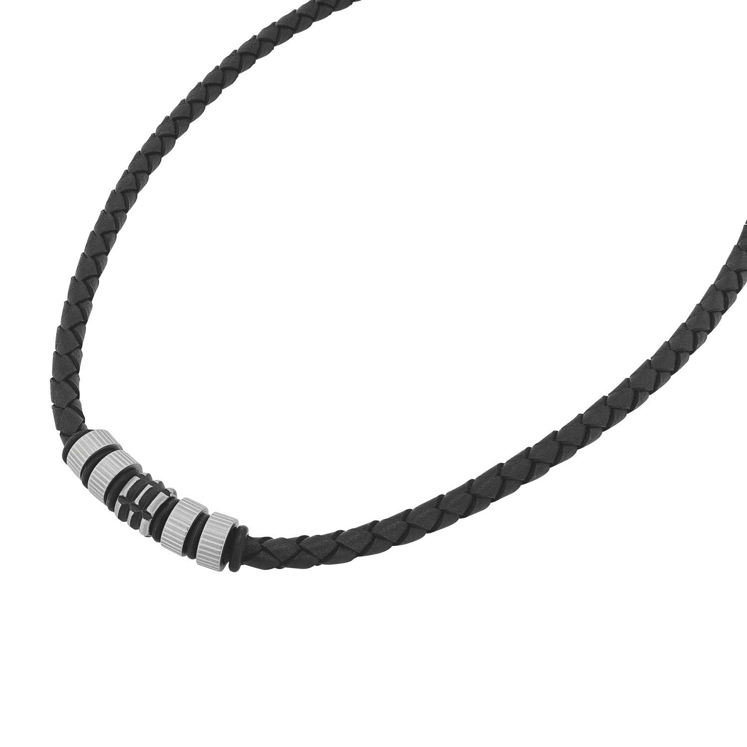 TOM TAILOR Kette mit Anhänger Schmuck Geschenk Edelstahl Leder Kautschuk – Bild 2 von 5