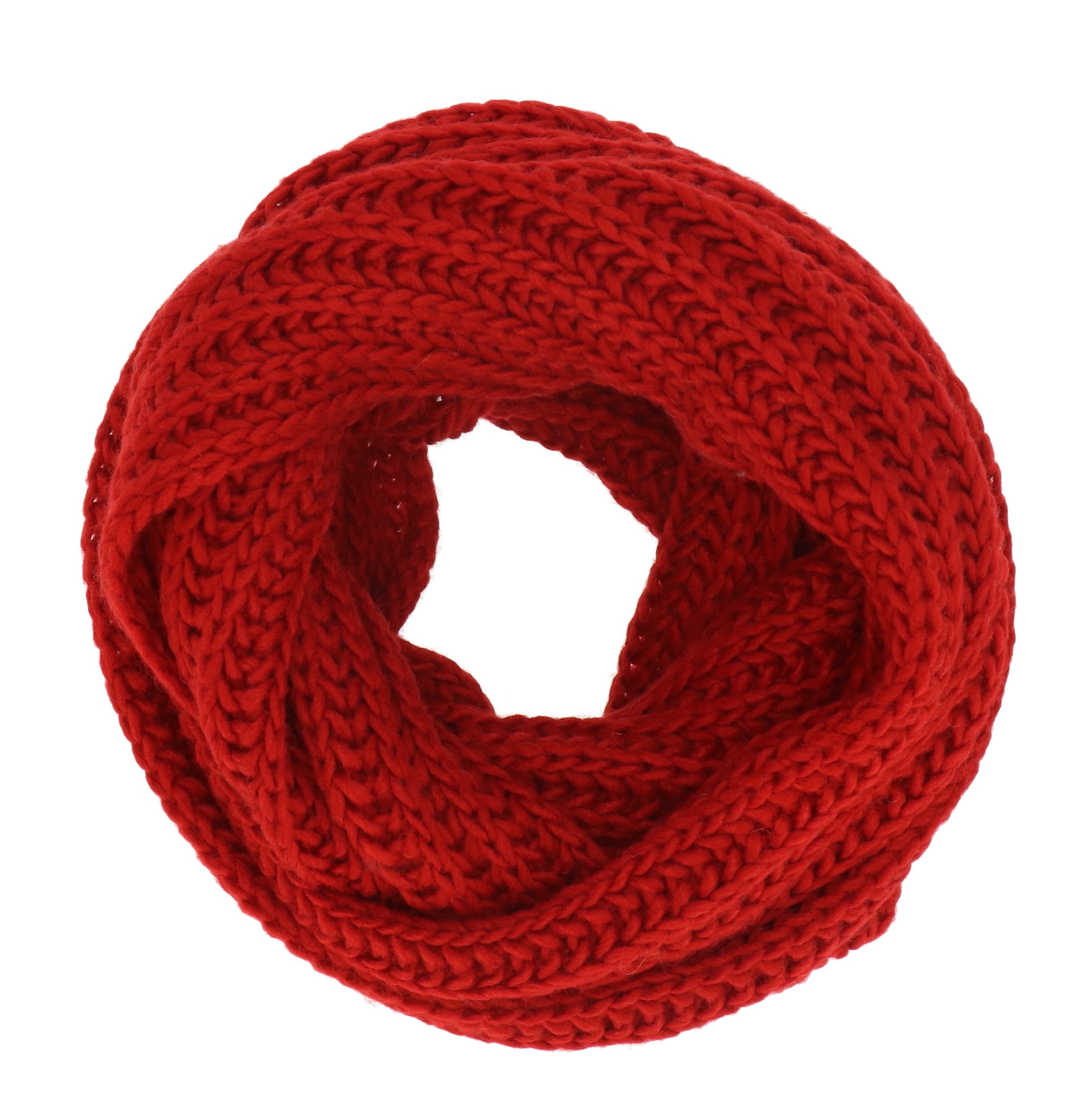 halsüberkopf Accessoires Loop Loopschal, schöner gestrickter Loopschal rot