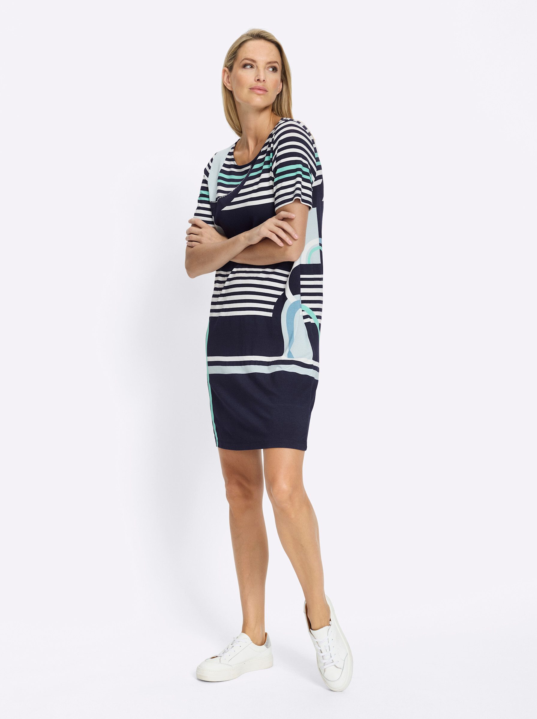 heine Jerseykleid Druckkleid .