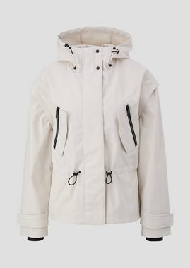 s.Oliver Funktionsjacke Outdoor-Jacke mit abnehmbaren Ärmeln Kontrast-Details, Tunnelzug an der Taille