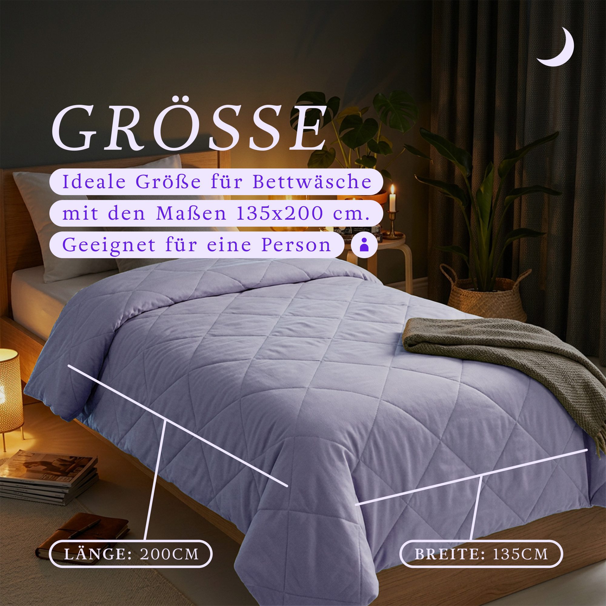 Bestlivings Microfaserbettdecke für den Sommer, Füllung: Polyester, Bezug: Polyester, leicht, samtig-weich, waschbar bis 60 °C, ohne Bettbezug nutzbar – Bild 2 von 5