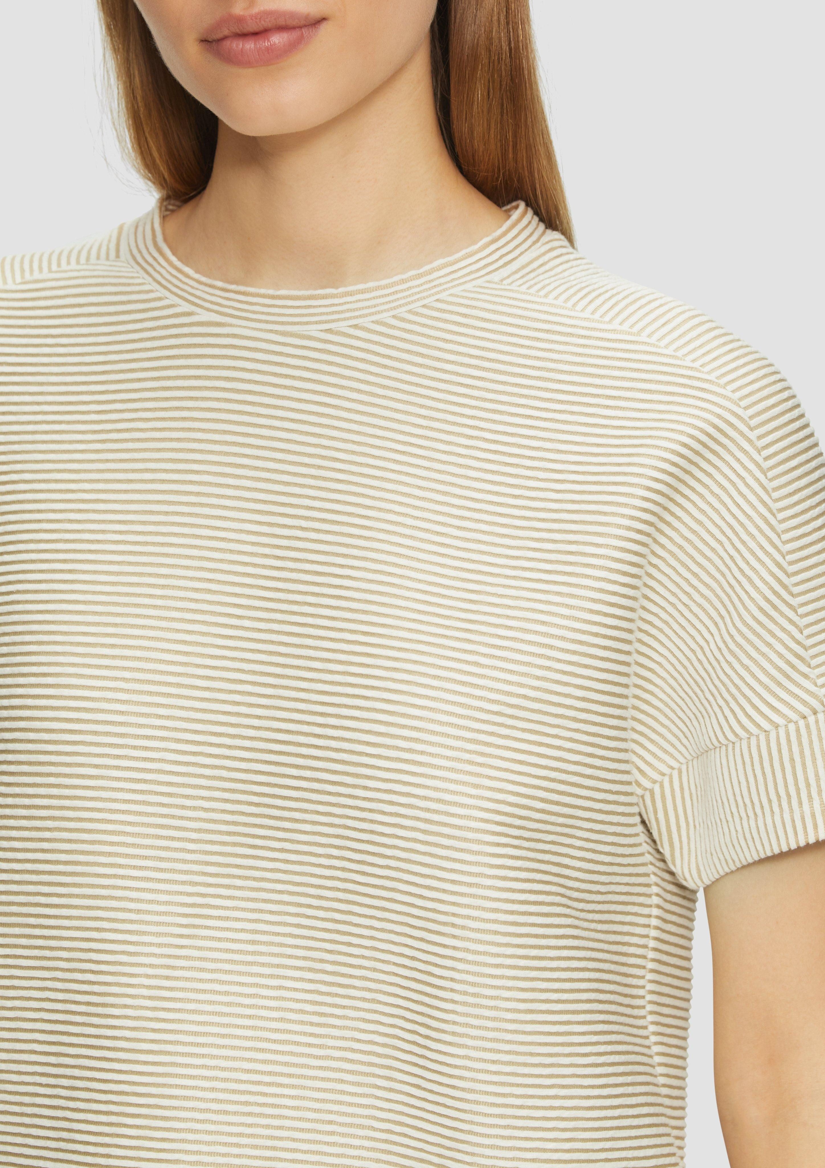s.Oliver Shirttop T-Shirt mit Strukturstreifen im günstig online kaufen