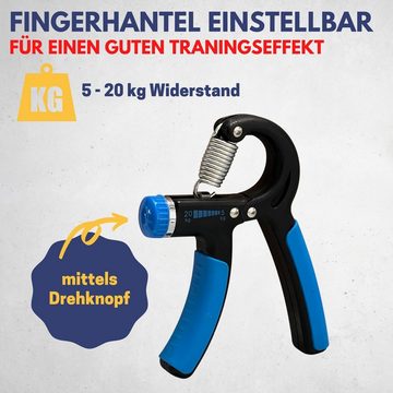 Best Sporting Hantel Fingerhantel als Fingertrainer für hohe Griffkraft, Variabler Widerstand zwischen 5 und 20 kg