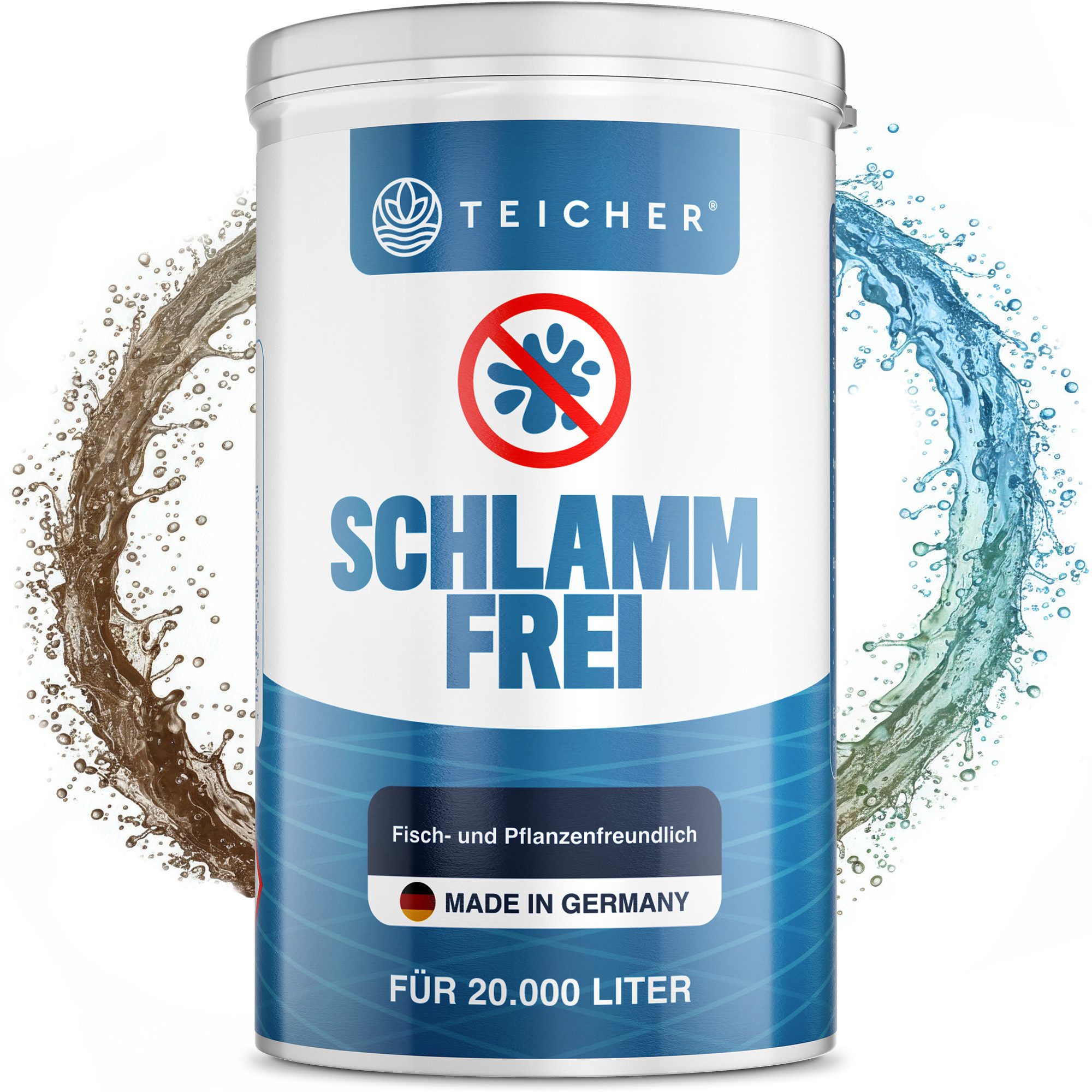 Teicher Teichpflege Teichschlamm Entferner – Natürliche Reinigung mit Sauerstoff, sichtbare Ergebnisse nach schon 30 Minuten