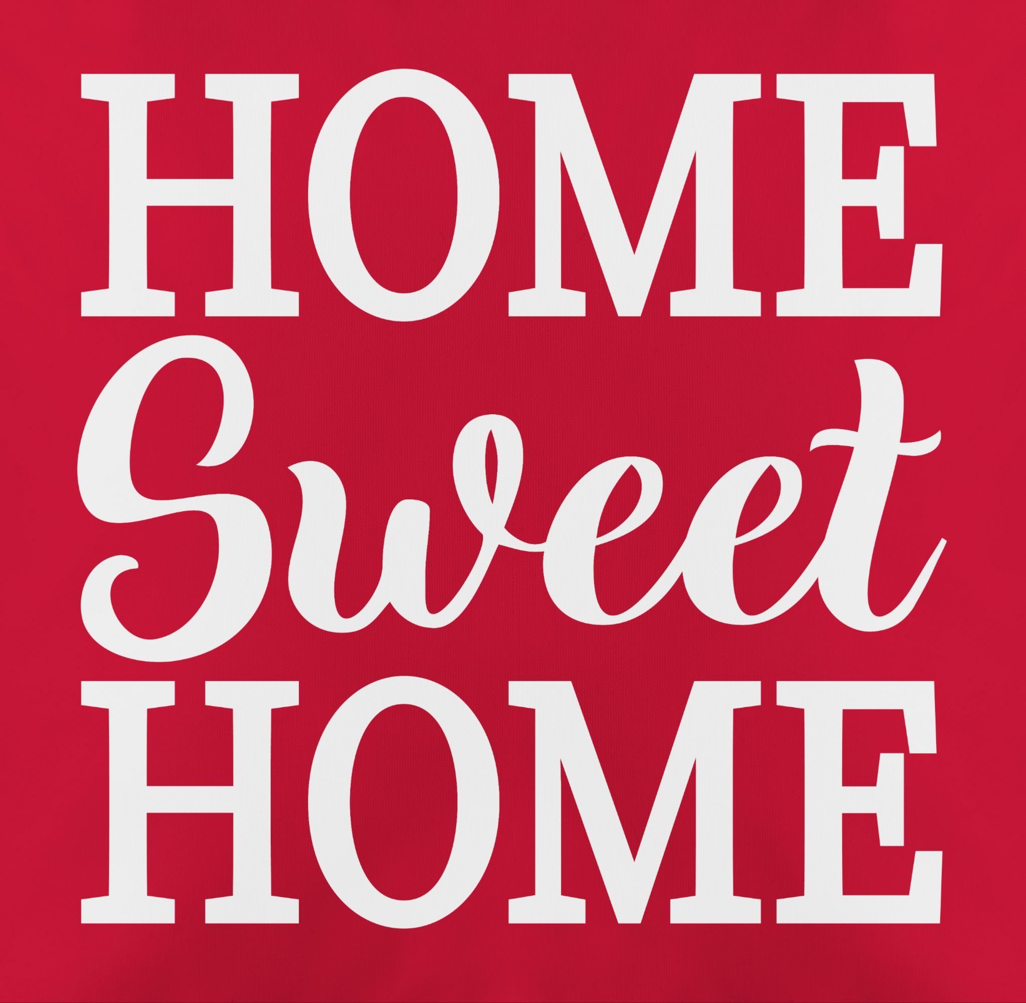 Dekokissen weiß, Sweet Shirtracer Rot Statement 2 Home- Home