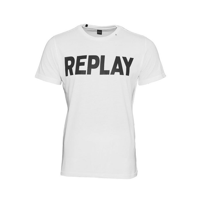 Replay T-Shirt JERSEY-T-SHIRT (1-tlg) mit großem Schriftzug