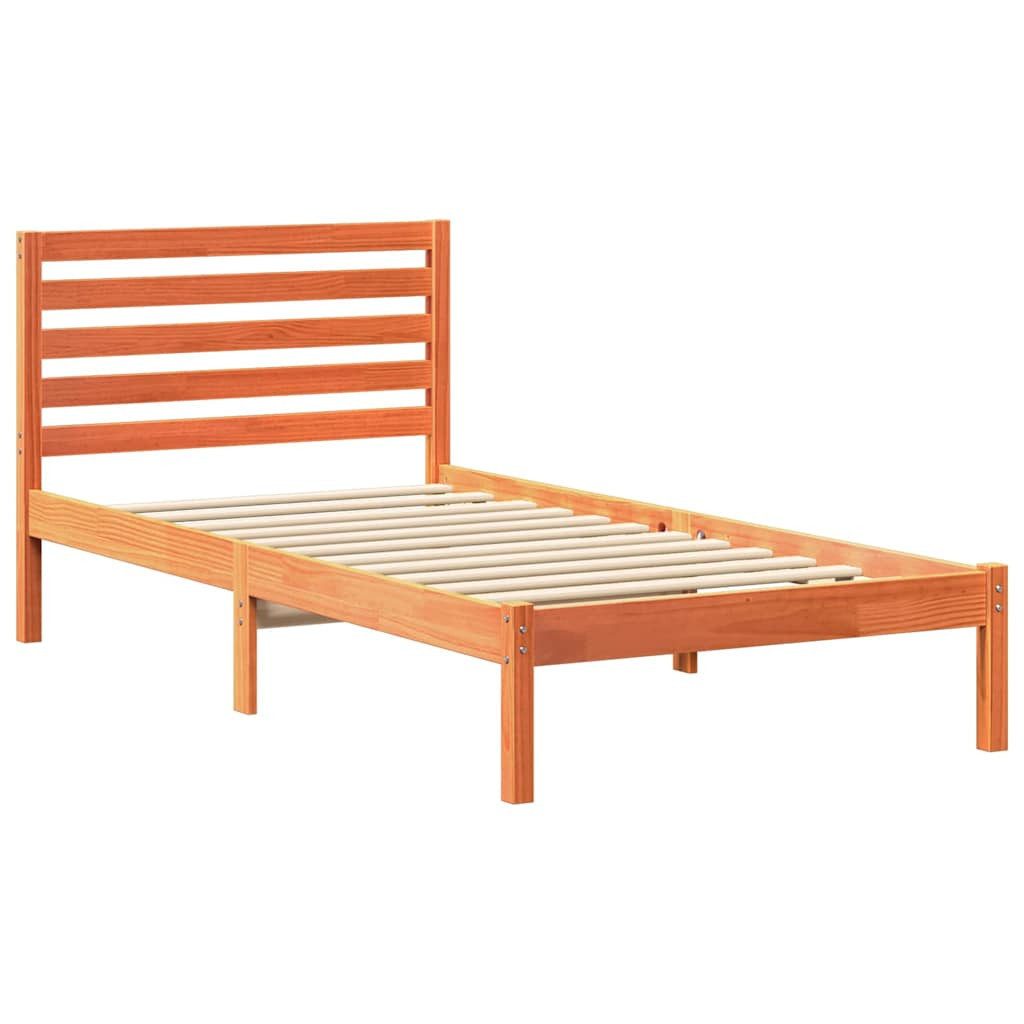 vidaXL Bett Bettgestell Wachsbraun 75 x günstig online kaufen