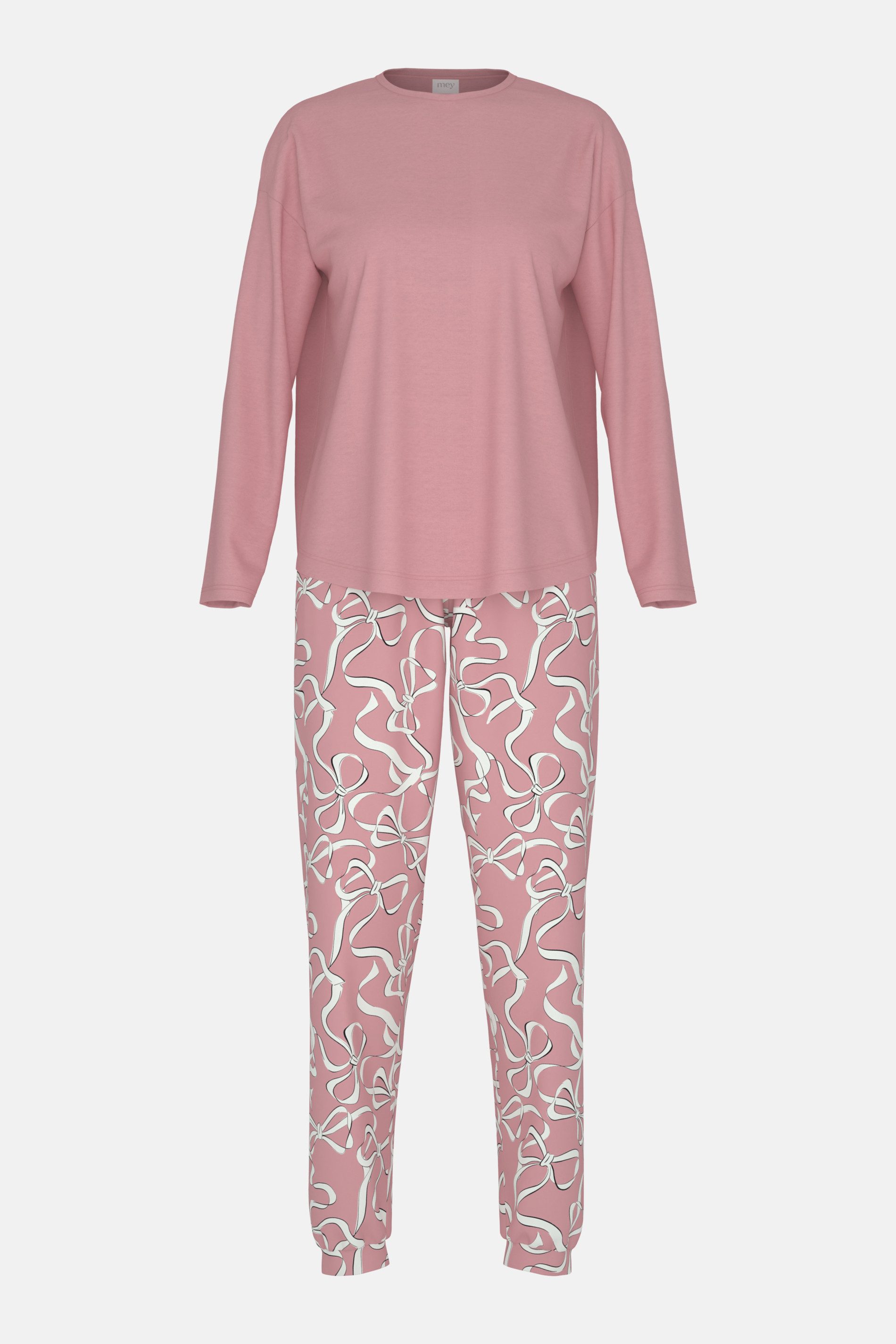 Mey Schlafanzug Serie Pretty Bows Angesagter Schlaufenprint (2 tlg) Pyjama- günstig online kaufen