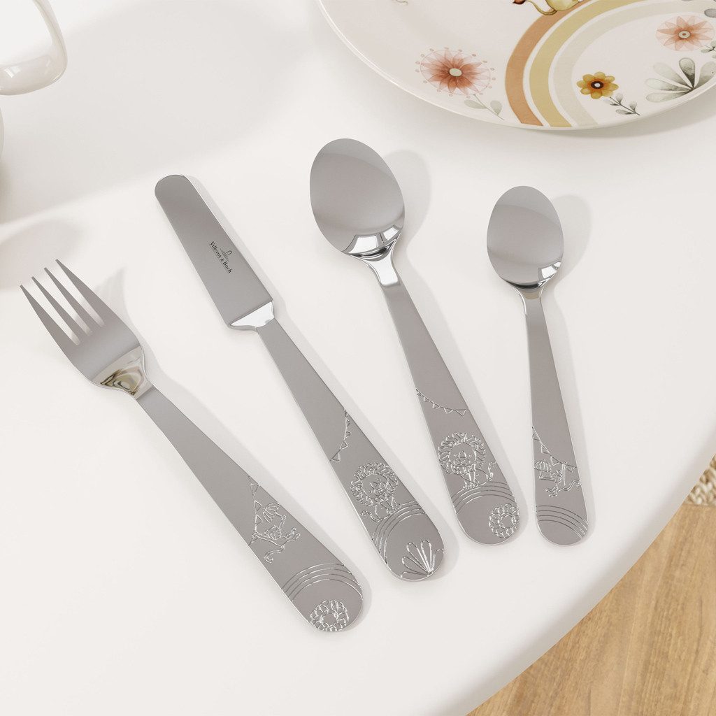 Villeroy & Boch Kinderbesteck BohoKids Besteck (4-tlg), 1 Personen, Edelstahl, Edelstahl, 4 Stck, spülmaschinenfest