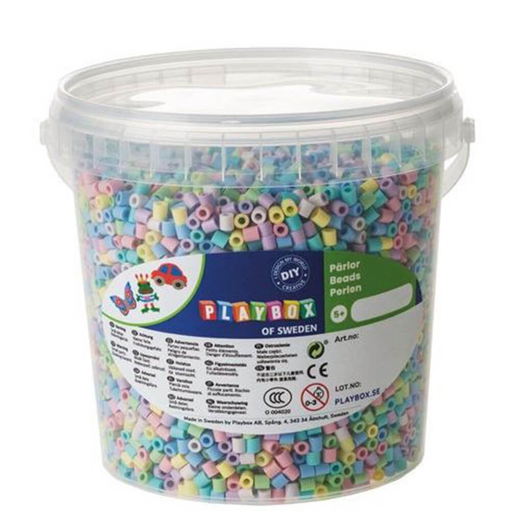 Playbox Bügelperlen Playbox Dose 10.000 Stück Midi Perlen Pastell