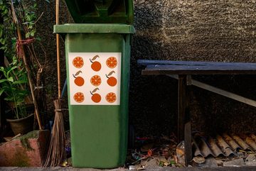MuchoWow Wandsticker Sommer - Tomaten - Pastell (1 St), Mülleimer-aufkleber, Mülltonne, Sticker, Container, Abfalbehälter