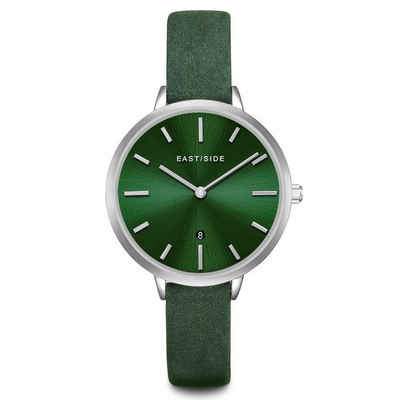 Eastside Quarzuhr Classic grün, mit Echtleder-Armband