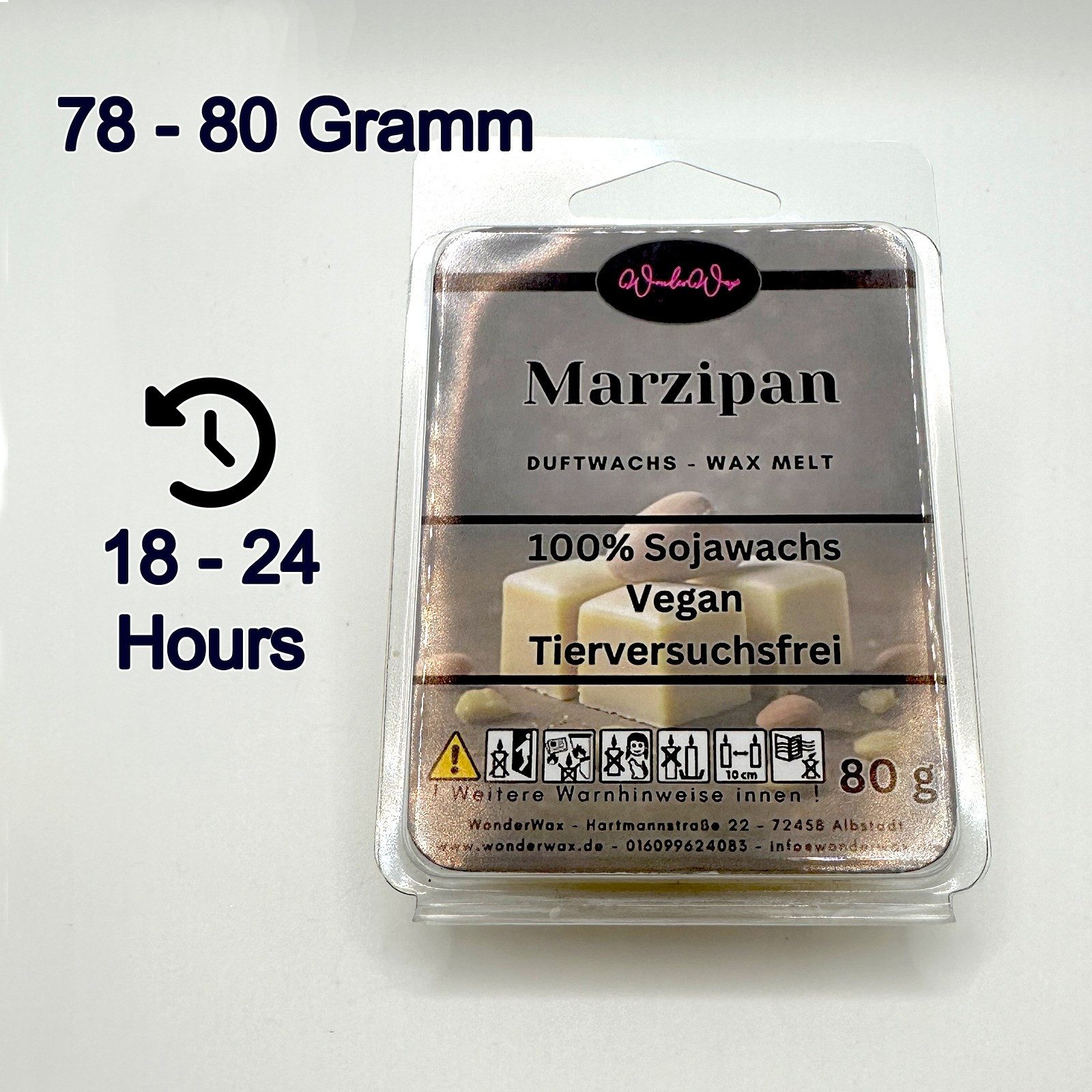 WonderWax Duftwachs WonderWax® Duftwachs 6 Herzen, (Marzipan), Duftrichtung: Mandel & Marzipan