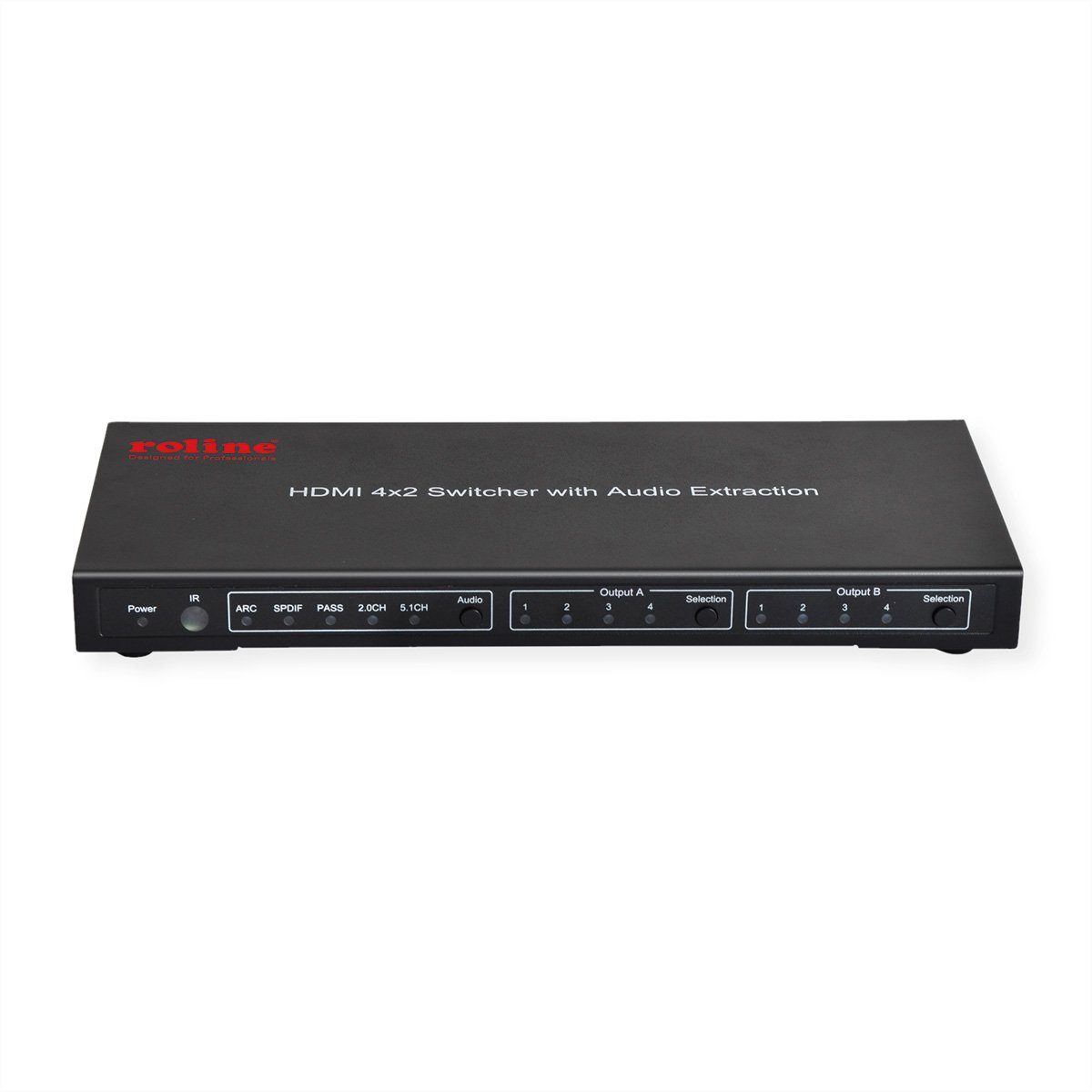 4K HDMI Matrix Switch, 4 x 2, mit Fernbedienung Audio- & Video-Adapter