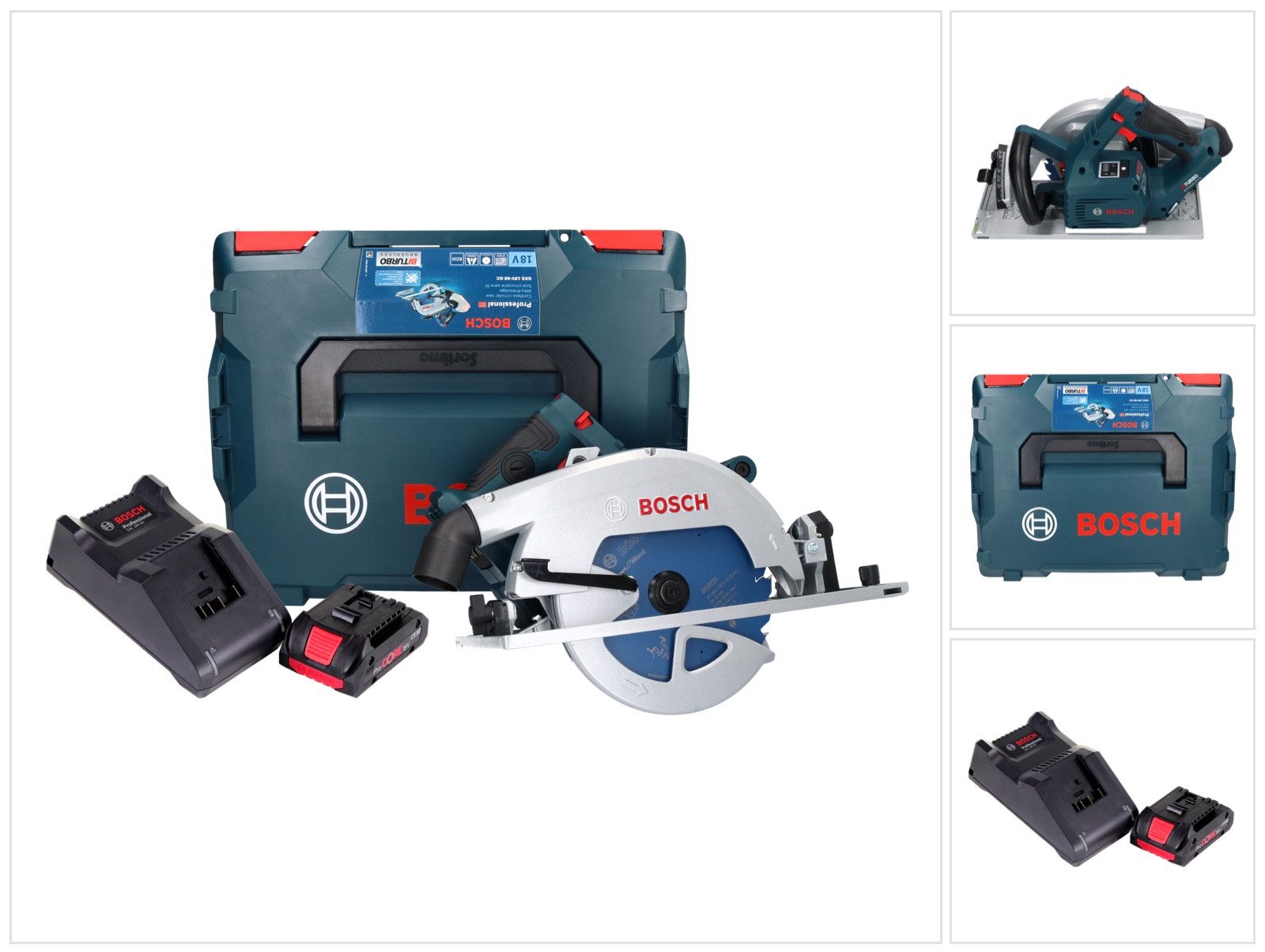Bosch Professional Kompakt-Handkreissäge GKS 18V-68 GC Professional Akku Handkreissäge 18 V 190 mm Biturbo Bru