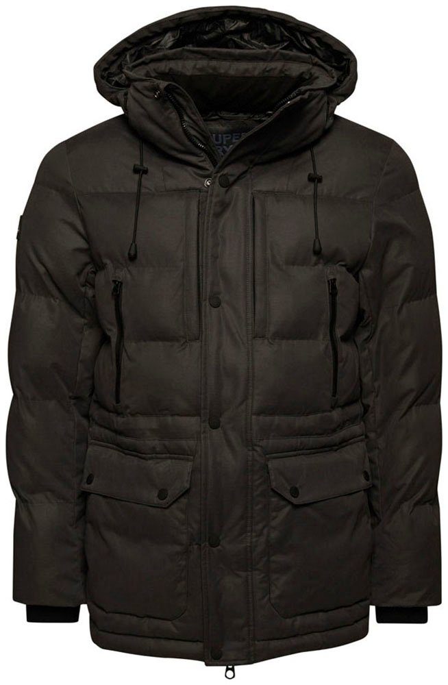 Superdry Steppjacke PARKA MF Charcoal HOODED