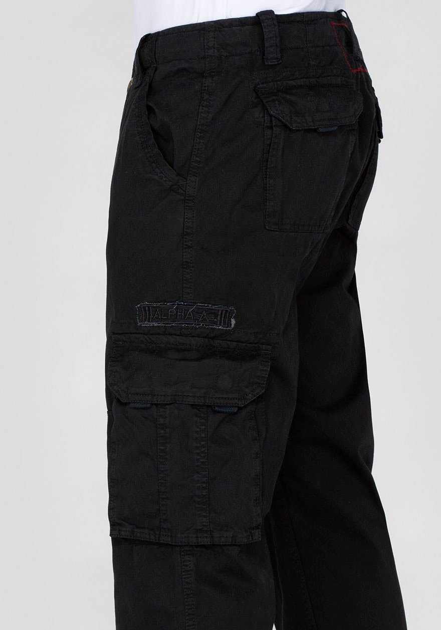 Alpha Industries Cargohose Jet Pant mit seitlichen Cargotaschen und Kordelzug am Beinabschluss