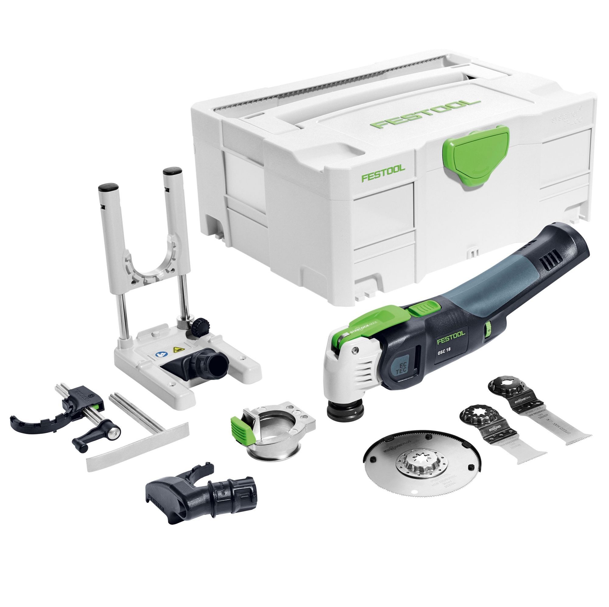 FESTOOL Akku-Multifunktionswerkzeug OSC 18 Li E-Basic Set Vecturo Akku Oszillierer 18V (574849) Brushle
