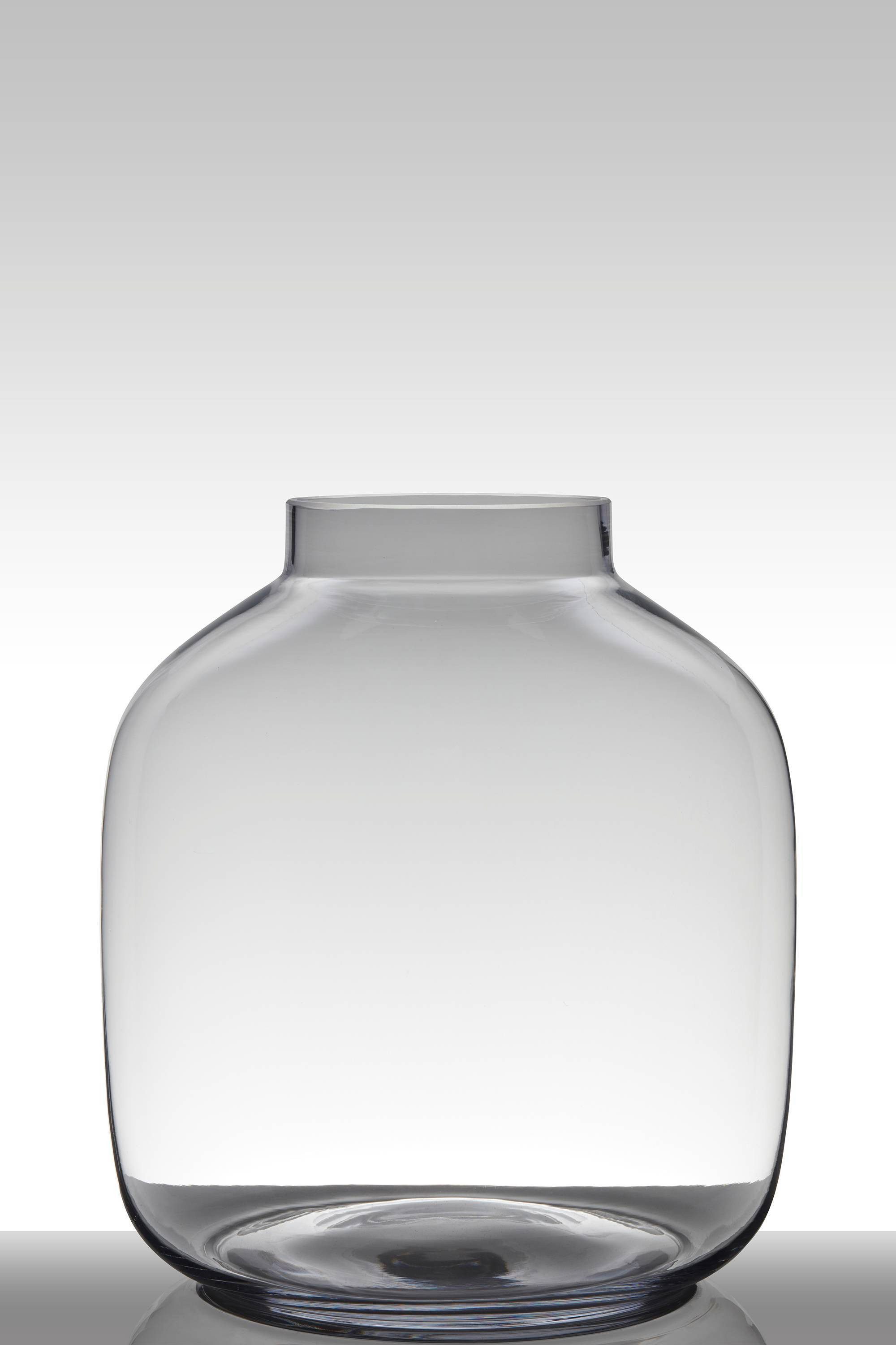 INNA-Glas Tischvase Tischlicht Glas Georgia, Zylinder - rund, klar, 38cm, Ø 34cm