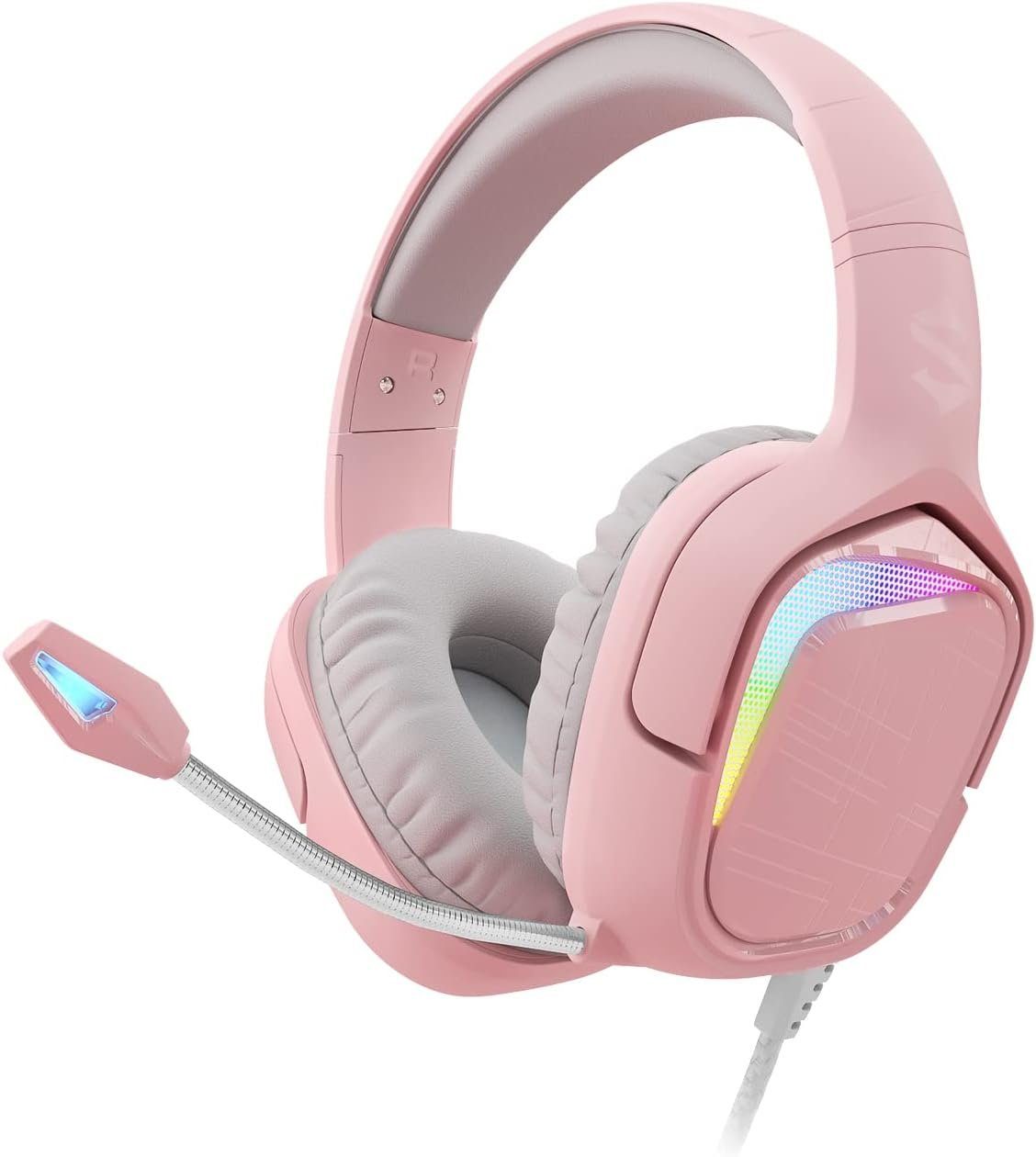 Black Shark Over-Ear-Kopfhörer., Geräuschunterdrückung RGB-Beleuchtung. Ultimatives (USB-Gaming-Headset PC, PS5, für Switch) Xbox, PS4, und Gaming-Headset mit Gaming-Headset