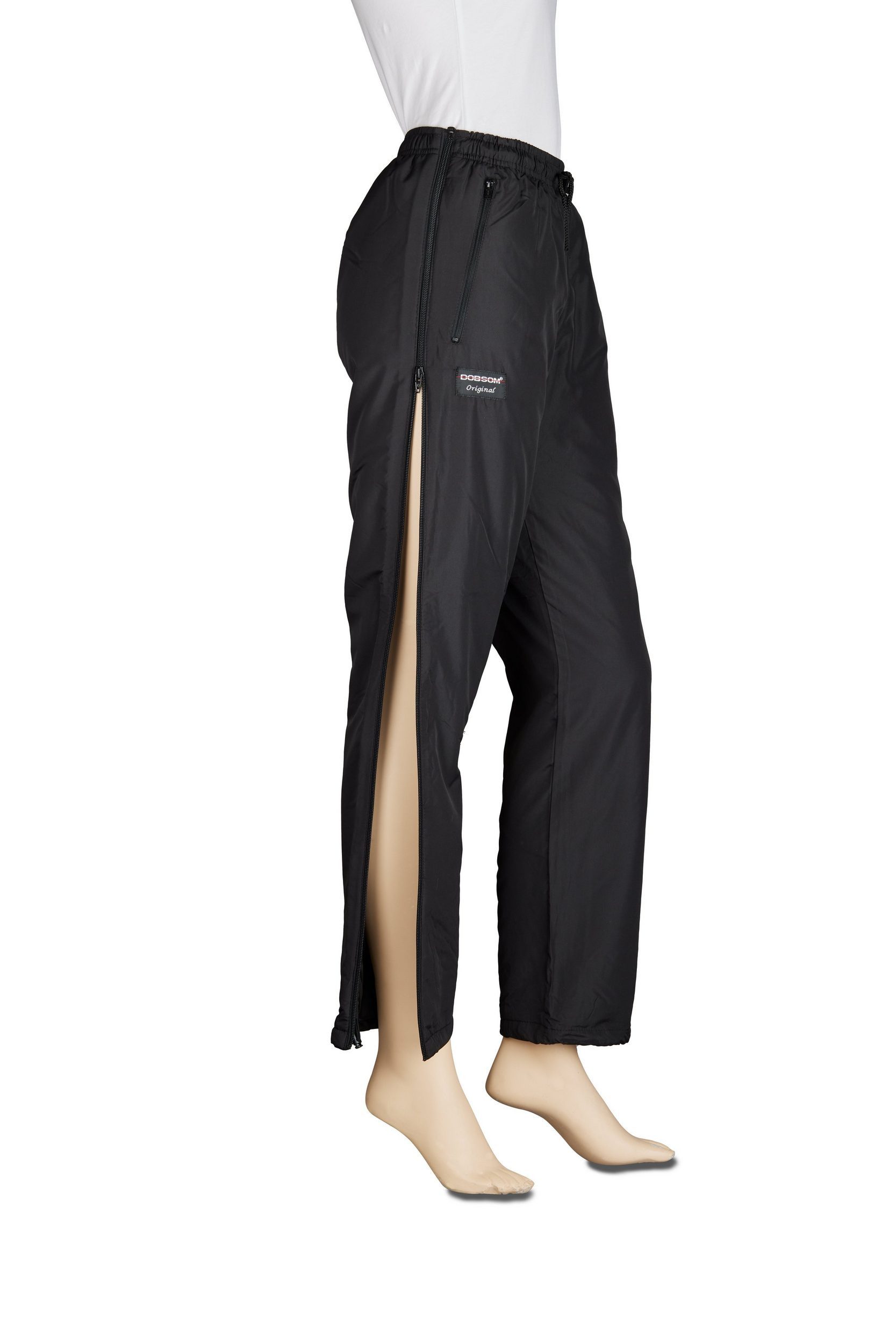 Dobsom Trainingshose Reha I OP Hose Damen I Herren I mit seitlichen Reißverschlüssen