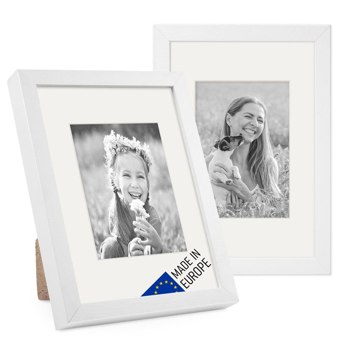 PHOTOLINI Bilderrahmen 2er Set Echtholz mit günstig online kaufen