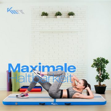 KM - Fit Gymnastikmatte Turnmatte Aufblasbar Airtrack Fitness-Matte 3 m (Set, 5-St., 3 m), Elektropumpe 600 W