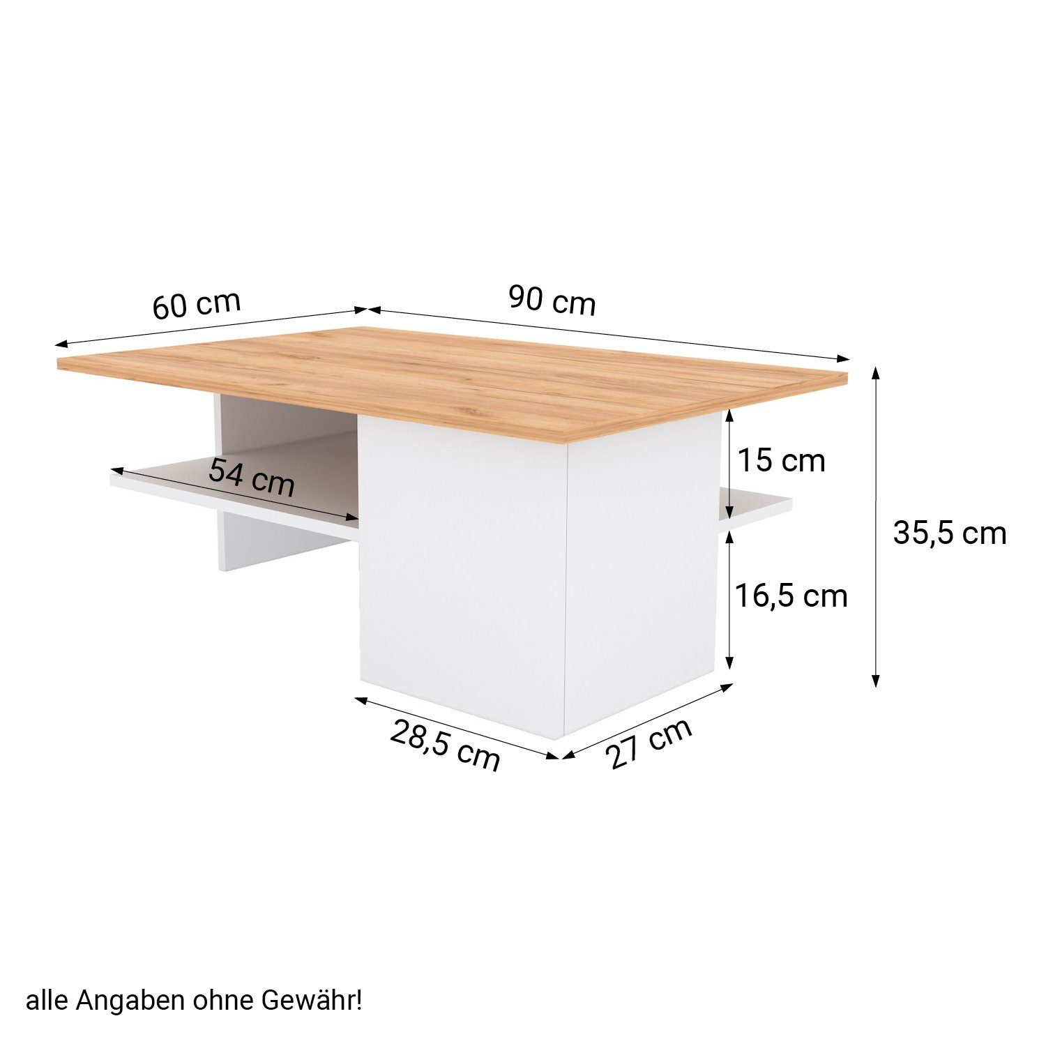 Homestyle4u Couchtisch Wohnzimmertisch Sofatisch (kein Tisch Beton Holz Natur Set)