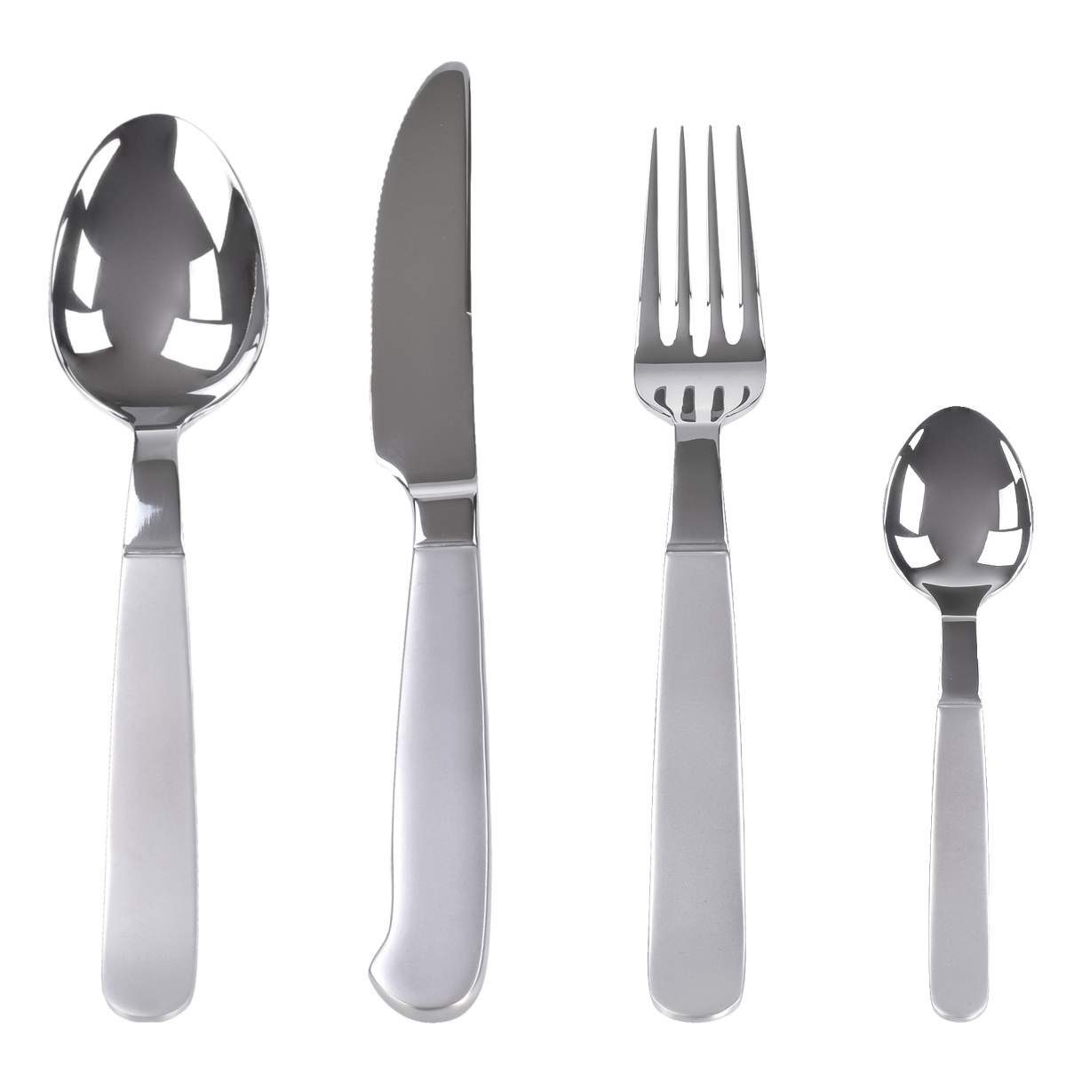 Gense Besteck-Set Rejka (16-tlg), 4 Personen, Edelstahl, 16-teilig, Edelstahl matt satiniert und glänzend, für 4 Personen. Reduzierter Preis € 69,00. Unverbindliche Preisempfehlung € 99,00