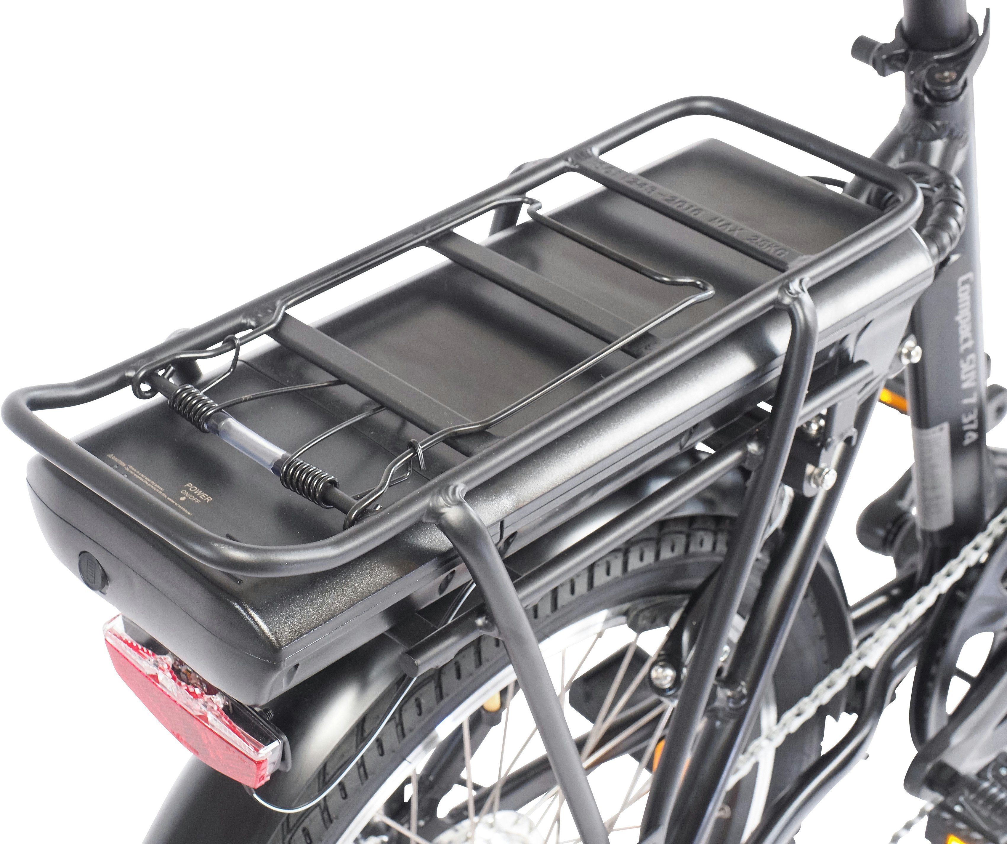 ALLEGRO E-Bike Compact SUV Akku microSHIFT, Kettenschaltung, 374 7 Gang 374, Heckmotor, 7 Wh