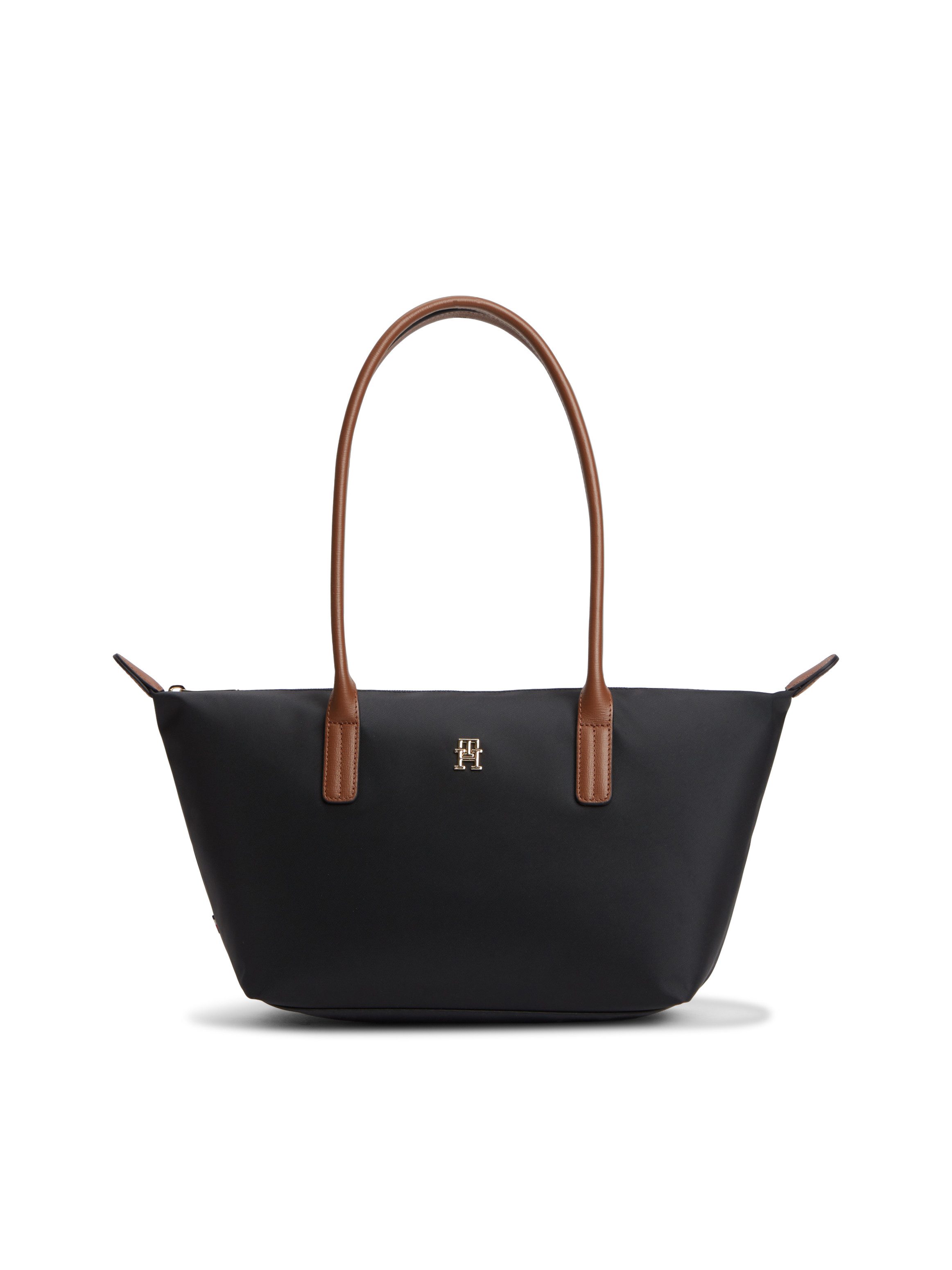 Tommy Hilfiger Tragetasche POPETTE EAST WEST TOTE, Damen Handtasche, Schultertasche mit TH-Logoelement
