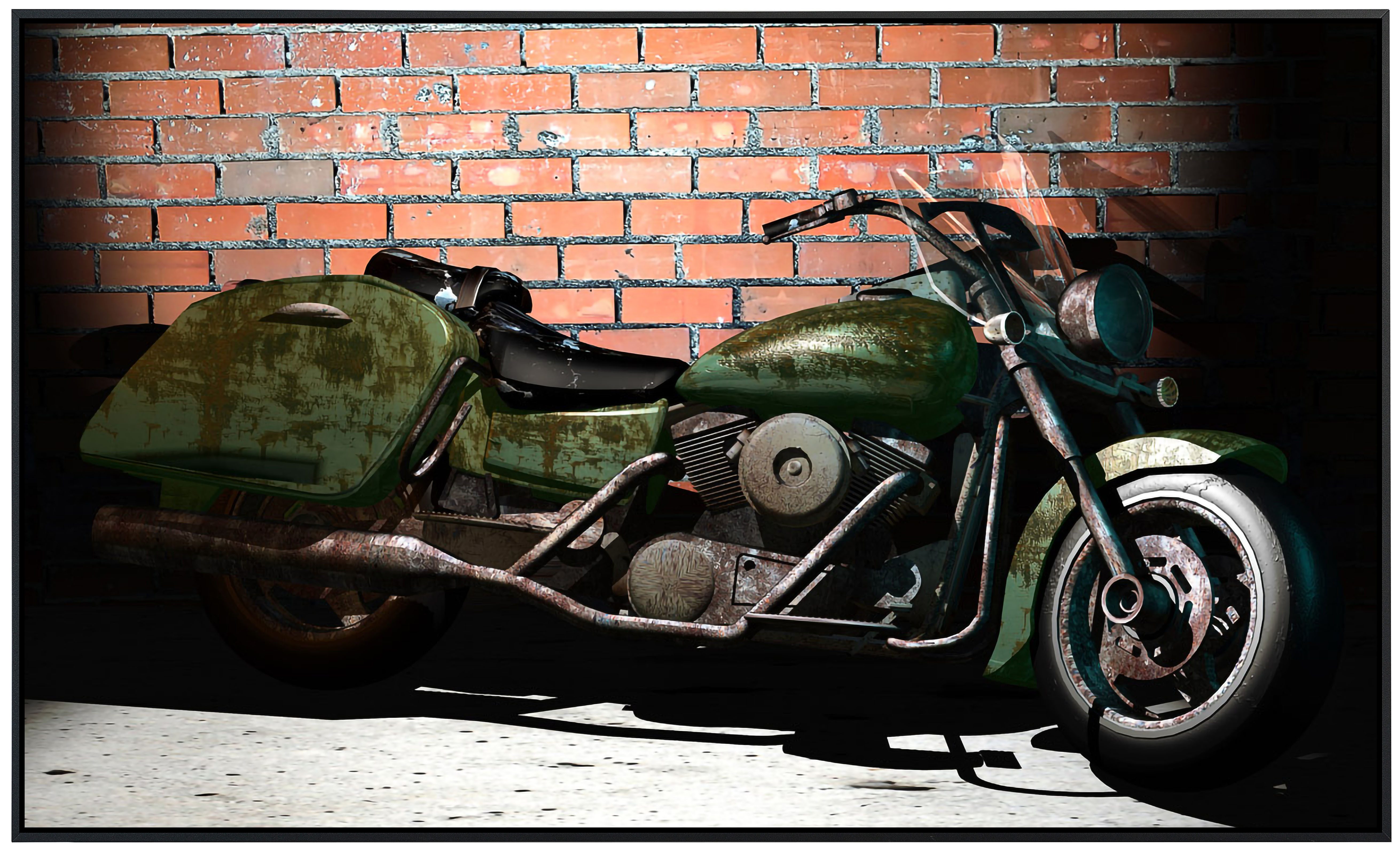 Papermoon Infrarotheizung INFRAROT-BILD-HEIZUNG, Motorrad, TÜV-Rheinland/GS zertifiziert, angenehme Strahlungswärme