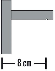 Matteo Serie SCHÖNER Wandträger, LAMINAT, Wandträger (1-St), Einzelprogramm WOHNEN stahl-gebürstet rechteckig